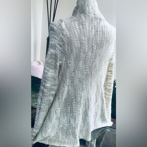 Charlotte Russe Cream oatmeal.. waterfall open knit Cardigan. XL